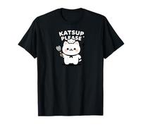 Funny Katsup Please Cat Pun Kawaii Chef Design Camiseta