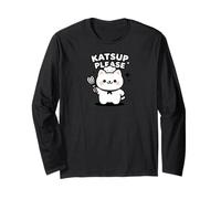 Funny Katsup Please Cat Pun Kawaii Chef Design Manga Larga