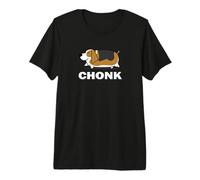 Funny Kawaii Fat Chonk Chonky Womens Kids Basset Hound Lover Camiseta Premium