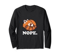 Funny Kawaii Kids Boys Girls Napping Nope Red Panda Lover Manga Larga