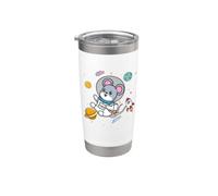 Funny Kawaii Kids Boys Girls Space Astronaut Pet Rat Lover Vaso térmico de acero inoxidable de doble pared