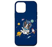 Funny Kawaii Kids Boys Space Astronaut Rat Terrier Lover Carcasa para iPhone 12 mini