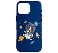 Funny Kawaii Kids Boys Space Astronaut Rat Terrier Lover Carcasa para iPhone 16 Pro Max