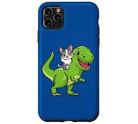 Funny Kawaii Kids Dino Dinosaur Blue Merle Corgi Lover Carcasa para iPhone 11 Pro MAX