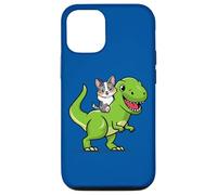 Funny Kawaii Kids Dino Dinosaur Blue Merle Corgi Lover Carcasa para iPhone 12/12 Pro