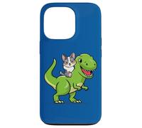 Funny Kawaii Kids Dino Dinosaur Blue Merle Corgi Lover Carcasa para iPhone 13 Pro
