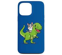 Funny Kawaii Kids Dino Dinosaur Blue Merle Corgi Lover Carcasa para iPhone 13 Pro MAX