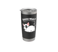 Funny Kawaii Kids Girls Guess What Bull Terrier Butt Lover Vaso térmico de acero inoxidable de doble pared