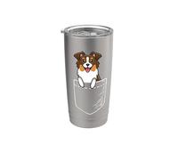 Funny Kawaii Kids Pocket Tri Red Australian Shepherd Lover Vaso térmico de acero inoxidable de doble pared