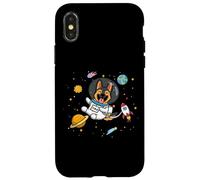 Funny Kawaii Kids Space Astronaut Dog Lover German Shepherd Carcasa para iPhone X/XS