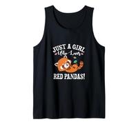 Funny Kawaii Womens Girl Who Loves Red Pandas Lover Camiseta sin Mangas