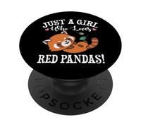 Funny Kawaii Womens Girl Who Loves Red Pandas Lover PopSockets PopGrip Adhesivo