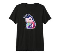 Funny Kawaii Womens Kids Girls Boba Bubble Tea Ladybug Lover Camiseta Premium