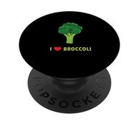 Funny Keto Love Broccoli Cute Vegetables Organic Vegan Kids PopSockets PopGrip Adhesivo