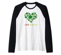 Funny Keto Love Broccoli Veggies Paleo Veggies orgánicos para niños Camiseta Manga Raglan
