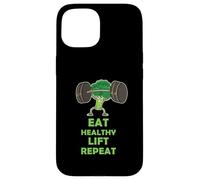 Funny Keto Powerlifting Broccoli - Eat Healthy Lift Repeat Carcasa para iPhone 15