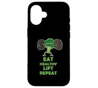 Funny Keto Powerlifting Broccoli - Eat Healthy Lift Repeat Carcasa para iPhone 16