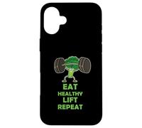 Funny Keto Powerlifting Broccoli - Eat Healthy Lift Repeat Carcasa para iPhone 16 Plus