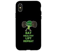 Funny Keto Powerlifting Broccoli - Eat Healthy Lift Repeat Carcasa para iPhone X/XS