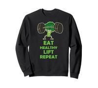 Funny Keto Powerlifting Broccoli - Eat Healthy Lift Repeat Sudadera