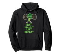 Funny Keto Powerlifting Broccoli - Eat Healthy Lift Repeat Sudadera con Capucha