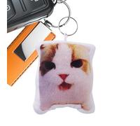 Funny Keychain - Llavero lindo gato, gatito con llavero, llavero para llaves divertidas, llaveros con sonido, diseño de llavero para niños y adolescentes, con texto en inglés, Reversal Of The Cat, Se