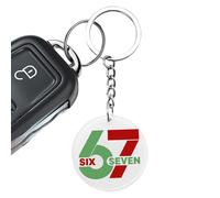 Funny Keychains - Trendy Number Design Key Ring Gag, Number Design Key Ring Gag, 2D Acrylic Internet Popular Saying Bag Charms Handbags, For Friends Boys Teens Backpack Lanyards Christmas Stocking Stu