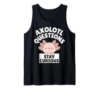 Funny Kids Axolotl Questions Stay Curious Camiseta sin Mangas