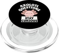 Funny Kids Axolotl Questions Stay Curious PopSockets PopGrip para MagSafe