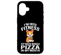 Funny Kids Boys Fitness Pizza Pembroke Welsh Corgi Dog Lover Carcasa para iPhone 16