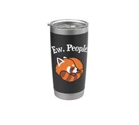 Funny Kids Boys & Girls Kawaii Ew People Red Panda Lover Vaso térmico de acero inoxidable de doble pared
