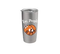 Funny Kids Boys & Girls Kawaii Ew People Red Panda Lover Vaso térmico de acero inoxidable de doble pared