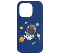 Funny Kids & Boys Kawaii Space Black French Bulldog Lover Carcasa para iPhone 15 Pro