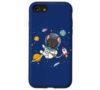 Funny Kids & Boys Kawaii Space Black French Bulldog Lover Carcasa para iPhone SE (2020) / 7 / 8