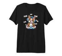 Funny Kids Cartoon Kawaii Video Gamer Red Bostie Dog Lover Camiseta Premium