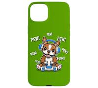 Funny Kids Cartoon Kawaii Video Gamer Red Bostie Dog Lover Carcasa para iPhone 15 Plus