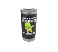 Funny Kids Dabbing Boy Who Loves Turtles Dab Turtle Lover Vaso térmico de acero inoxidable de doble pared