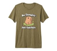 Funny Kids Kawaii Meme Chill No Thoughts Just Capybara Vibes Camiseta Premium