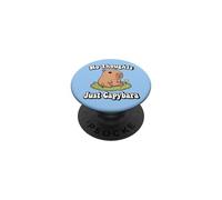 Funny Kids Kawaii Meme Chill No Thoughts Just Capybara Vibes PopSockets PopGrip Adhesivo