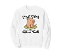 Funny Kids Kawaii Meme Chill No Thoughts Just Capybara Vibes Sudadera