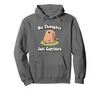 Funny Kids Kawaii Meme Chill No Thoughts Just Capybara Vibes Sudadera con Capucha