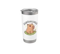 Funny Kids Kawaii Meme Chill Rage Consumes Me Capybara Vibes Vaso térmico de acero inoxidable de doble pared