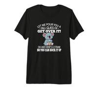 Funny Kids Tall Glass of Get Over It Suck It Up Koala Lover Camiseta Premium