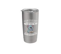 Funny Kids Tall Glass of Get Over It Suck It Up Koala Lover Vaso térmico de acero inoxidable de doble pared