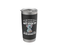 Funny Kids Tall Glass of Get Over It Suck It Up Koala Lover Vaso térmico de acero inoxidable de doble pared