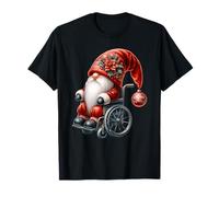 Funny Kids Wheelchair Santa Graphic For Men Christmas GNOME Camiseta