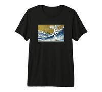 Funny Kids Womens Retro Vintage Surfing a Wave Llama Lover Camiseta Premium