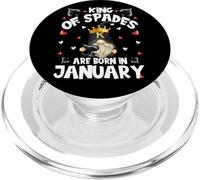 Funny King of Spades Birthday GNOME Legend Born In January PopSockets PopGrip para MagSafe