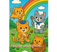 Funny Kitten Coloring Book for Kids Ages 2-4: Big, Simple and Cute Cats to Color - Easy Coloring Pages for Toddlers and Preschoolers