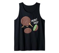 Funny Kiwi Mom Dad, Lindo Kiwi Bird & Fruit, Regalo humorístico Camiseta sin Mangas